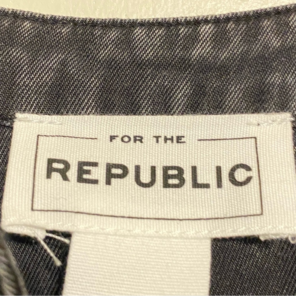 For The Republic Black Lyocell  Long Sleeved Shirt Dress size Large - Picture 14 of 15